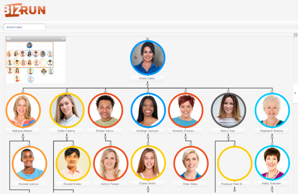 screenshot of BizRun HR